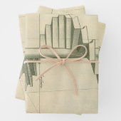 Vintage Architekturtreppen, Spiraltreppe Geschenkpapier Set (Beispiel)