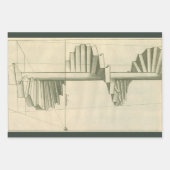 Vintage Architekturtreppen, Spiraltreppe Geschenkpapier Set (Vorderseite)