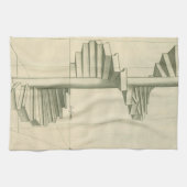 Vintage Architekturtreppen, Spiraltreppe Geschirrtuch (Horizontal)