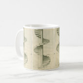 Vintage Architekturtreppen, Spiraltreppe Kaffeetasse (Vorderseite Links)