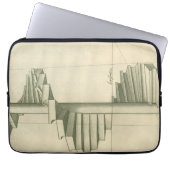 Vintage Architekturtreppen, Spiraltreppe Laptopschutzhülle (Vorderseite)