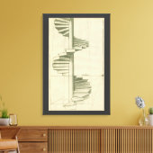 Vintage Architekturtreppen, Spiraltreppe Leinwanddruck (Insitu (Wohnzimmer))