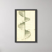 Vintage Architekturtreppen, Spiraltreppe Leinwanddruck (Vorderseite)