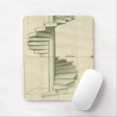 Vintage Architekturtreppen, Spiraltreppe Mousepad (Mit Mouse)