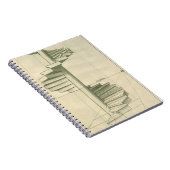 Vintage Architekturtreppen, Spiraltreppe Notizblock (Rechte Seite)