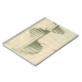 Vintage Architekturtreppen, Spiraltreppe Notizblock (Linke Seite)