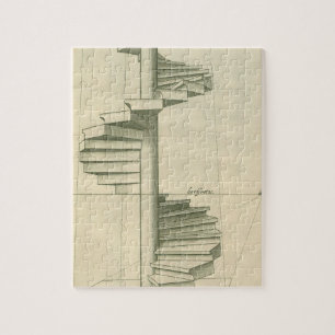 Vintage Architekturtreppen, Spiraltreppe Puzzle