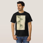 Vintage Architekturtreppen, Spiraltreppe T-Shirt (Vorne ganz)