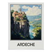 Vintage Ardèche, Dorfunterkunft Poster (Vorderseite)