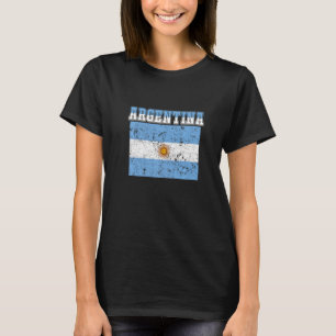 Vintage Argentinien Argentinische Flagge Stolz Ges T-Shirt