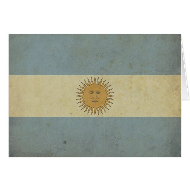 Vintage Argentinien-Flagge (Vorderseite (Horizontal))