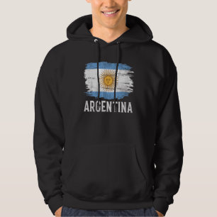 Vintage-Argentinien-Flagge für Argentinier   Hoodie