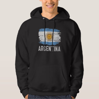 Vintage-Argentinien-Flagge für Argentinier   Hoodie