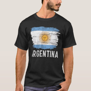 Vintage-Argentinien-Flagge für Argentinier   T-Shirt