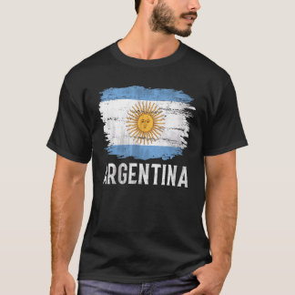 Vintage-Argentinien-Flagge für Argentinier   T-Shirt