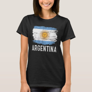 Vintage-Argentinien-Flagge für Argentinier   T-Shirt