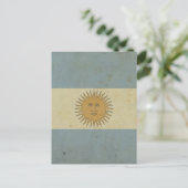 Vintage Argentinien-Flagge Postkarte (Stehend Vorderseite)