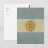 Vintage Argentinien-Flagge Postkarte (Vorne/Hinten)