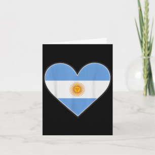 Vintage Argentinien Herz Landesstolz Jubel Flagge Karte