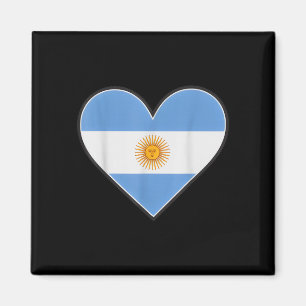 Vintage Argentinien Herz Landesstolz Jubel Flagge Magnet