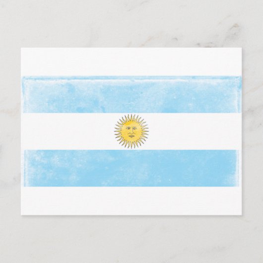 Vintage argentinische Flagge Postkarte (Vorderseite)