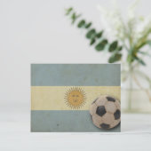 Vintage argentinische Flagge Postkarte (Stehend Vorderseite)