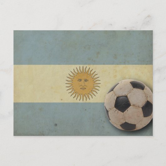 Vintage argentinische Flagge Postkarte (Vorderseite)