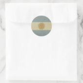 Vintage argentinische Flagge Runder Aufkleber (Tasche)