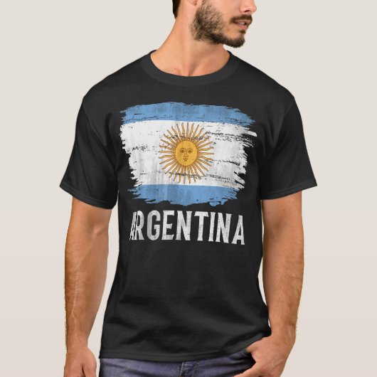 Vintage argentinische Flagge T-Shirt (Vorderseite)