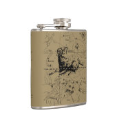 Vintage Aries Map Hevelius 1690 Flachmann (Rechts)