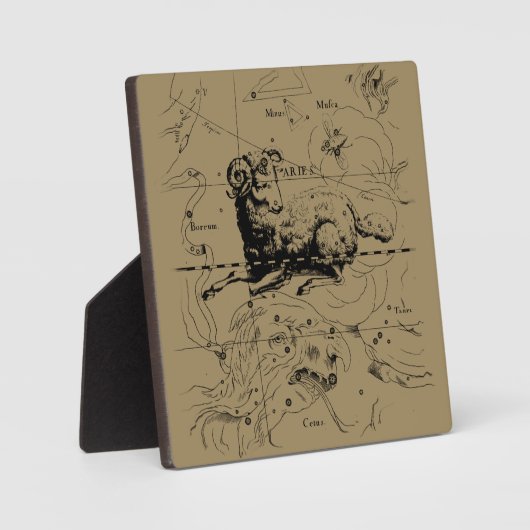 Vintage Aries Map Hevelius 1690 Fotoplatte (Vorderseite)