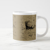 Vintage Aries Map Hevelius 1690 Jumbo-Tasse (Rechts)