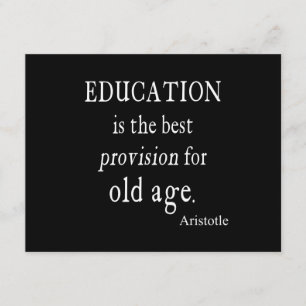 Vintage Aristoteles Bildung Beste Altersvorsorge Karte