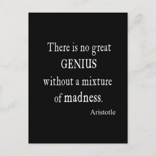Vintage Aristoteles Großes Genie Wahnsinn Postkarte