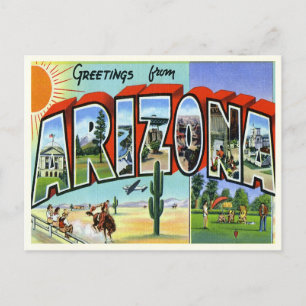 Vintage Arizona Ankündigungspostkarte