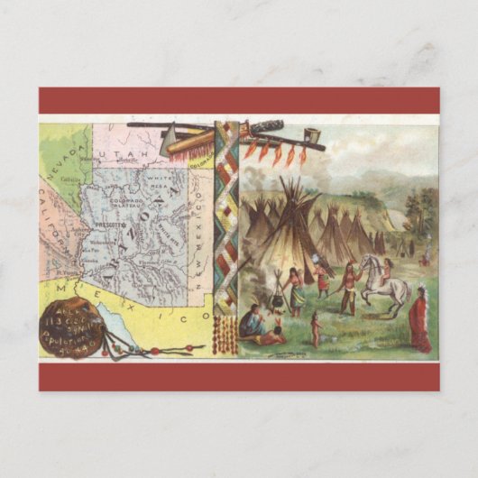 Vintage Arizona Geschichte  Postkarte (Vorderseite)