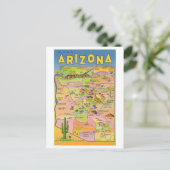 Vintage Arizona Karte (Stehend Vorderseite)