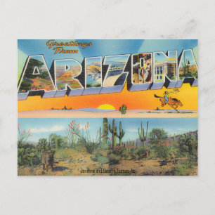 Vintage-Arizona-Postkarten-Collage Postkarte