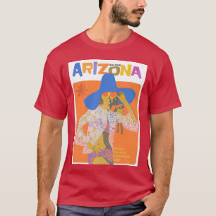 Vintage-Arizona-Reiseplakat 70er Jahre Helle Farbe T-Shirt