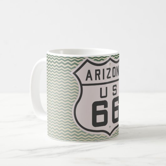 Vintage Arizona Route 66 Kaffeetasse (Vorderseite Links)