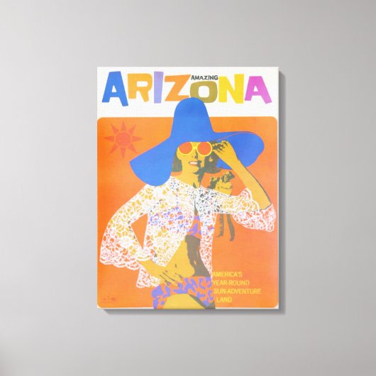 Vintage Arizona USA Travel Poster Canvas Print Leinwanddruck (Vorderseite)
