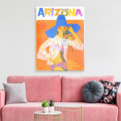 Vintage Arizona USA Travel Poster Canvas Print Leinwanddruck (Insitu (Wohnzimmer))