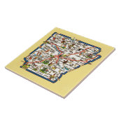 Vintage Arkansas Map Ceramic Tile Fliese (Seite)