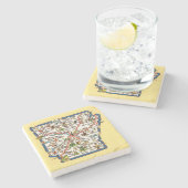 Vintage Arkansas Map Ceramic Tile Steinuntersetzer (Seitenansicht)