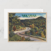 Vintage Arkansas Windstraße im Herbst Postkarte (Vorne/Hinten)