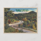Vintage Arkansas Windstraße im Herbst Postkarte (Vorderseite)