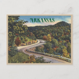 Vintage Arkansas Windstraße im Herbst Postkarte
