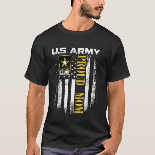 Vintage-Armee-Stolze Mutter Mit Amerikanischer Fla T-Shirt