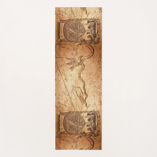 Vintage Armillary Sphere Constellation Map Yogamatte (Vorderseite)