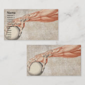 Vintage Armmuskulatur Visitenkarte (Vorne/Hinten)